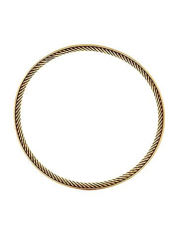 David Yurman Cable Inside Out Bangle Bracelet 18K Yellow Gold 3mm (view 2)