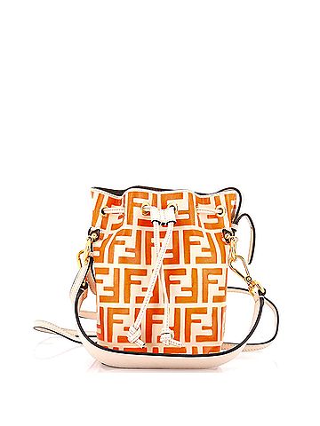 Fendi Mon Tresor Bucket Bag Zucca Embossed Leather Mini (view 1)