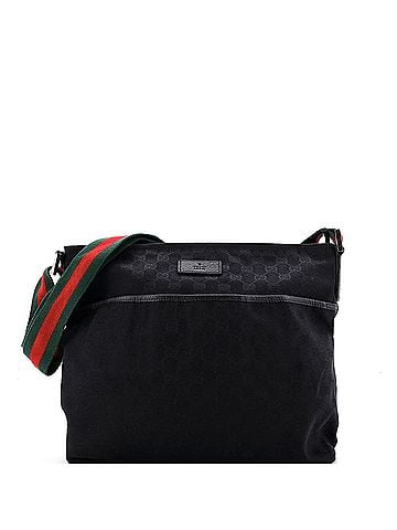 Gucci Front Pocket Web Messenger GG Canvas Medium (view 1)