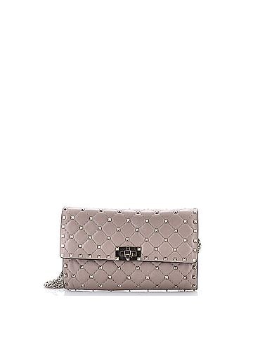 Valentino Garavani Rockstud Spike Wallet on Chain Quilted Leather Small (view 1)