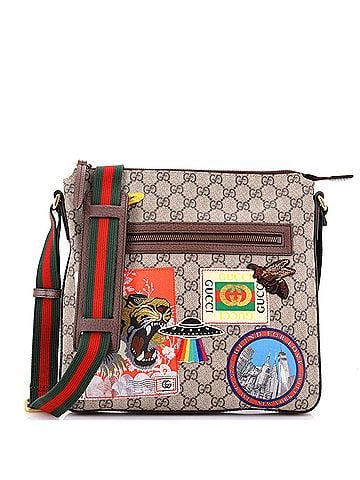 Gucci Courrier Zip Messenger GG Coated Canvas with Applique Medium (view 1)