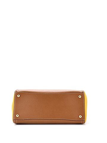 Prada Bicolor Lux Convertible Open Tote Saffiano Leather Medium (view 2)