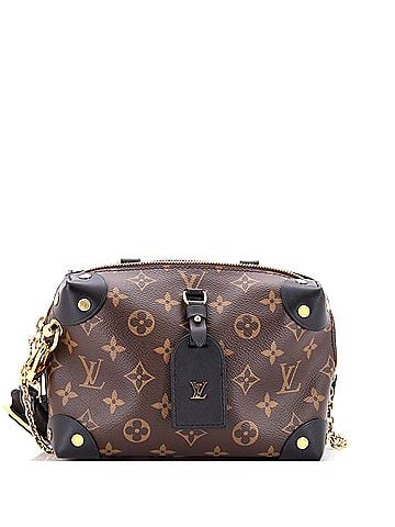 Louis Vuitton Petite Malle Souple Handbag Monogram Canvas with Leather (view 1)