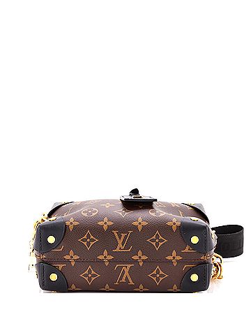 Louis Vuitton Petite Malle Souple Handbag Monogram Canvas with Leather (view 2)