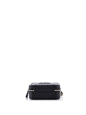 Chanel Filigree Vanity Case Quilted Caviar Small (view 2)