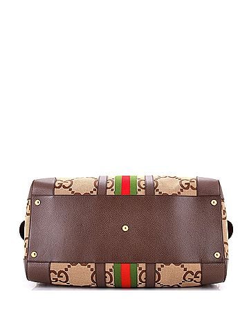 Gucci Savoy Web Convertible Duffle Bag Jumbo GG Canvas Large (view 2)
