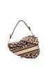 Christian Dior 100% Canvas Plain Brown Black Saddle Handbag Mizza Embroidered Canvas Medium One size - photo 4