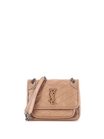 Saint Laurent Niki Chain Flap Bag Matelasse Chevron Leather Baby (view 1)
