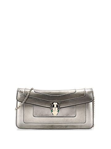 Bvlgari Serpenti Forever Chain Clutch Metallic Leather (view 1)