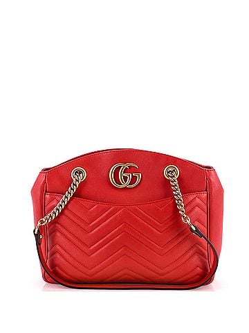 Gucci GG Marmont Chain Tote Matelasse Leather Medium (view 1)