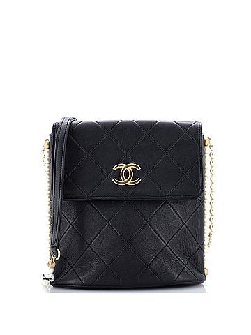 Chanel About Pearls Flap Hobo Quilted Calfskin Small (view 1)