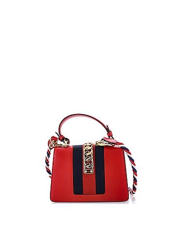 Gucci Sylvie Top Handle Bag Leather Mini (view 2)
