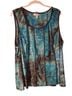 DressBarn Floral Blue Black Sleeveless Blouse Size 3X - photo 1