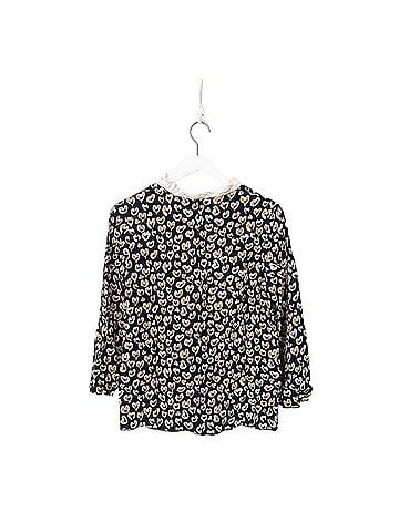 Sandro Leopard Heart Print Ruffle Collar Blouse Long Sleeve Blouse (view 2)