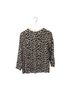 Sandro Leopard Heart Print Ruffle Collar Blouse Long Sleeve Blouse - photo 1