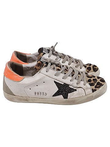 Golden Goose Golden Goose Leopard Design in White Leather (view 1)