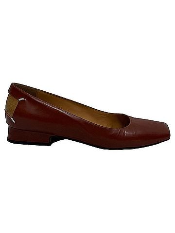 Maison Margiela Maison Margiela Décortiqué Four Stitches Ballet Flats in Brown Leather (view 1)