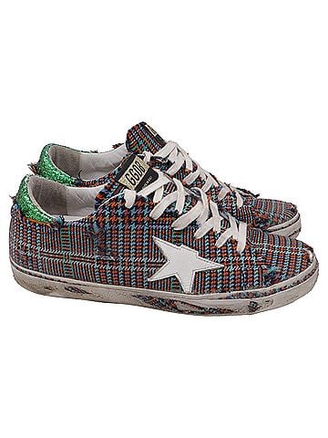 Golden Goose Golden Goose Checkered Sneakers in Multicolor Canvas (view 1)
