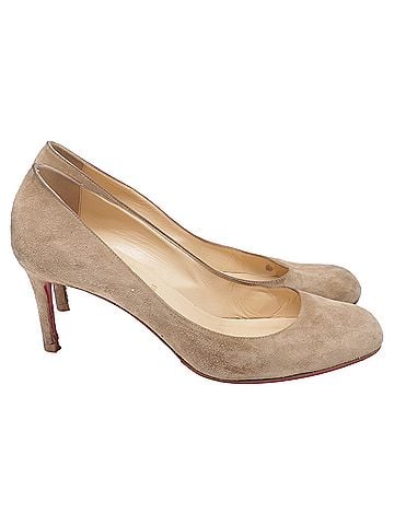 Christian Louboutin Christian Louboutin Low Pumps in Nude Suede (view 1)