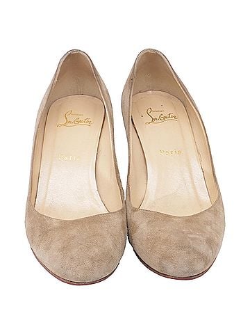 Christian Louboutin Christian Louboutin Low Pumps in Nude Suede (view 2)