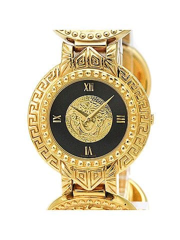 Versace VERSACE Medusa Coin Watch Gold Plated Quartz Ladies Watch 7008002 (view 1)