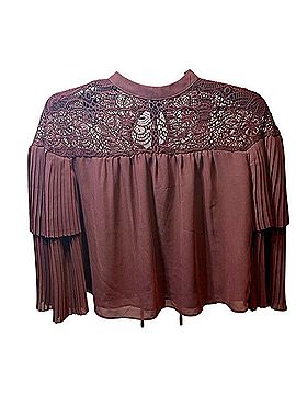 Abercrombie & Fitch lace yoke Long Sleeve Blouse (view 1)