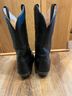Ariat 100% Leather Black Boots Size 8 - photo 3