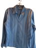 Ann Taylor Stripes Blue Button-Down Shirt Size 12 - photo 1