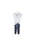 Hale Bob 100% Polyester Floral White Blue Casual Pants Size M - photo 1