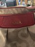 Coach Solid Tan Red Leather Hobo One size - photo 4