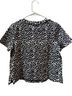 Eri + Ali Leopard Print Black White Short Sleeve Top Size S - photo 2
