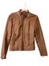 Max Studio 100% Polyurethane 100% Viscose 100% Polyester Brown Tan Faux Leather Jacket Size M - photo 1