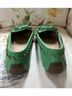 Talbots 100% Leather Green Flats Size 7 1/2 - photo 5
