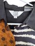 Sunny Leigh Animal Print Multi Color Button-Down Shirt Size L - photo 2