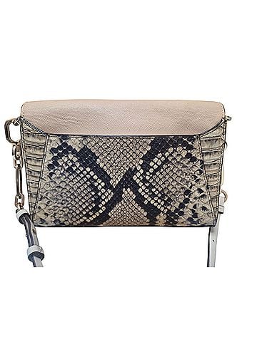 Coach Coach Crosstown Crossbody 51944: Rose Petal Saffiano flap &amp; python emboss Leather Crossbody Bag (view 2)