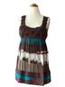ECI Tie-dye Brown Teal Pink Tank Top Size 10 - photo 1