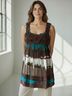 ECI Tie-dye Brown Teal Pink Tank Top Size 10 - photo 3
