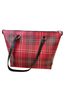 Coach Plaid Red Brown Leather Tote One size - photo 2