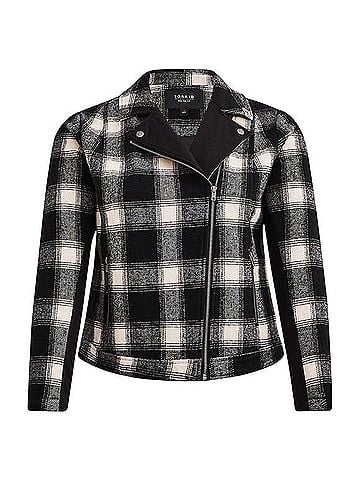 Torrid Flannel Moto Jacket Jacket (view 2)