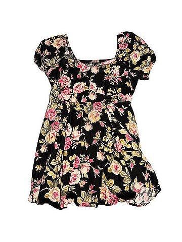 Torrid Stretch Challis Sweetheart Skater Dress Casual Dress (view 1)
