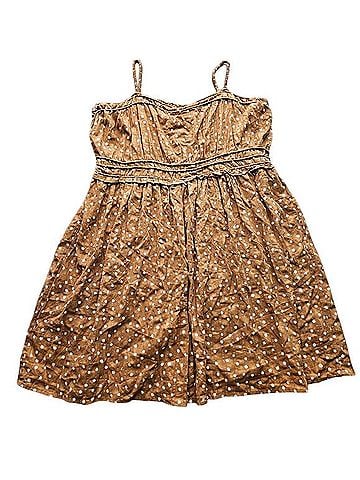 Maurices Polka Dot Smocked Dress Casual Dress (view 2)