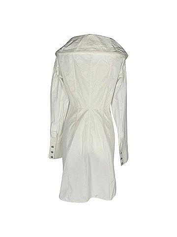 ETRO Etro Off Shoulder Button Down Shirt Dress in White Cotton (view 2)