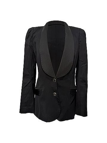 Temperley LONDON Temperley London Madeleine Tuxedo Jacket in Black in Polyester (view 1)