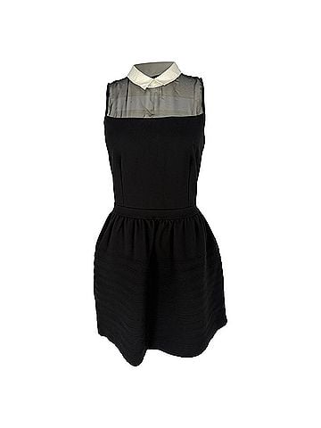 Maje Maje Eponime Mini Dress in Black Polyamide (view 1)