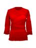 Alexander McQueen 100% Other Red Alexander Mcqueen Patchwork Accent Blouse in Red Viscose Size S - photo 1