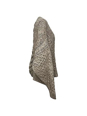 Isabel Marant Isabel Marant Cable-Knit Sweater in Grey Alpaca Wool (view 2)