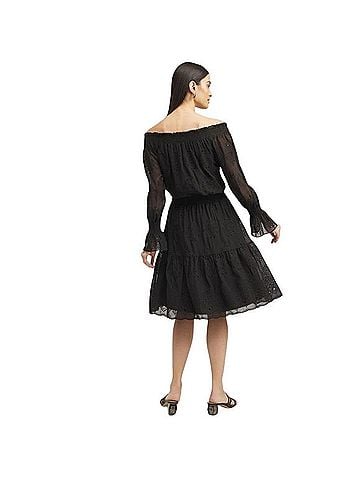Chico's Chiffon Eyelet Dress Cocktail Dress (view 2)