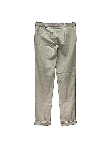 Stella McCartney Stella McCartney Weaved Waist Accent Trousers in White Cotton (view 2)