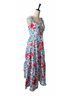 Oliphant 100% Cotton Floral White Red Blue Purple Casual Dress Size S - photo 5