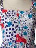 Oliphant 100% Cotton Floral White Red Blue Purple Casual Dress Size S - photo 9